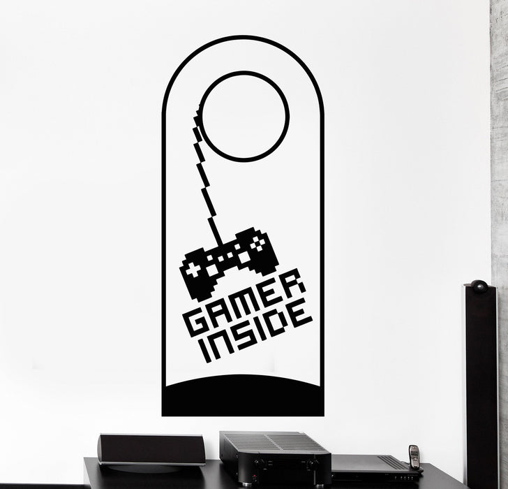 Wall Vinyl Decal Gamer Inside Hanger Funny Gaming Home Interior Decor Unique Gift z4252