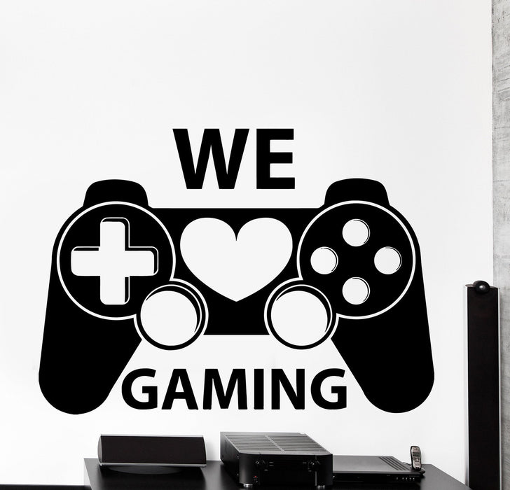 Wall Vinyl Decal We Love Gaming Joystick Gamer Love Home Interior Decor Unique Gift z4258