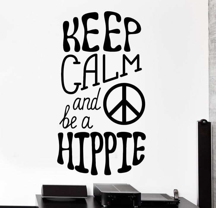 Наклейка на стену из винила с забавной цитатой Keep Calm And Be Hippke Home Decor уникальный подарок 4320
