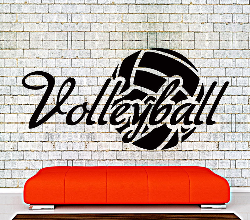 Wall Vinyl Decal Volleyball Motivation Quote Word Sport Home Decor Unique Gift z4329