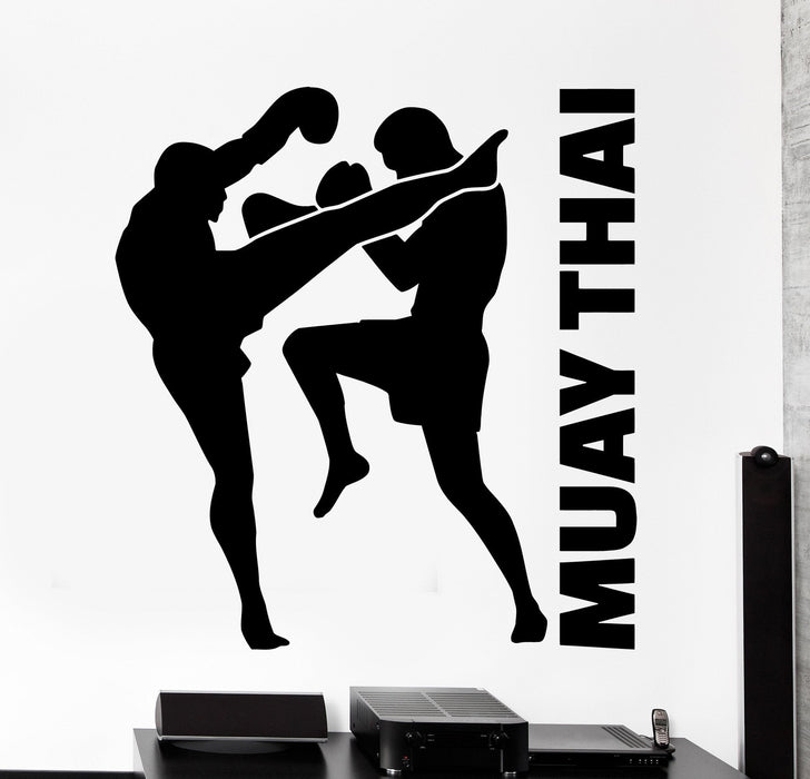 Autocollant mural en vinyle Arts martiaux MMA Combattants sportifs difficiles Décoration intérieure Cadeau unique z4330