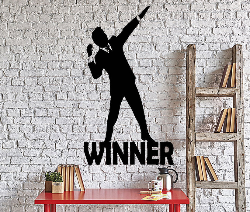 Наклейка на стену из винила Бизнес Бизнесмен Слово Цитата Победитель Домашний Декор Уникальный Подарок z4344