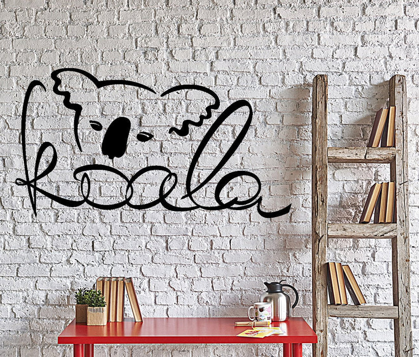 Wall Vinyl Decal Koala Australia Australian Animal Cool Home Decor Unique Gift z4352