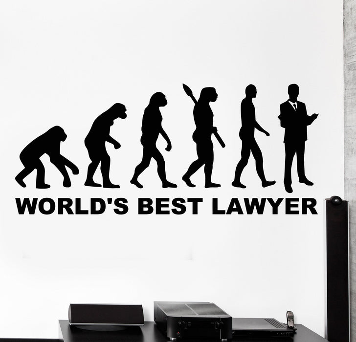 Наклейка на стену из винила с цитатами и словами World Best Lawyer Office Home Interior Decor Unique Gift z4356