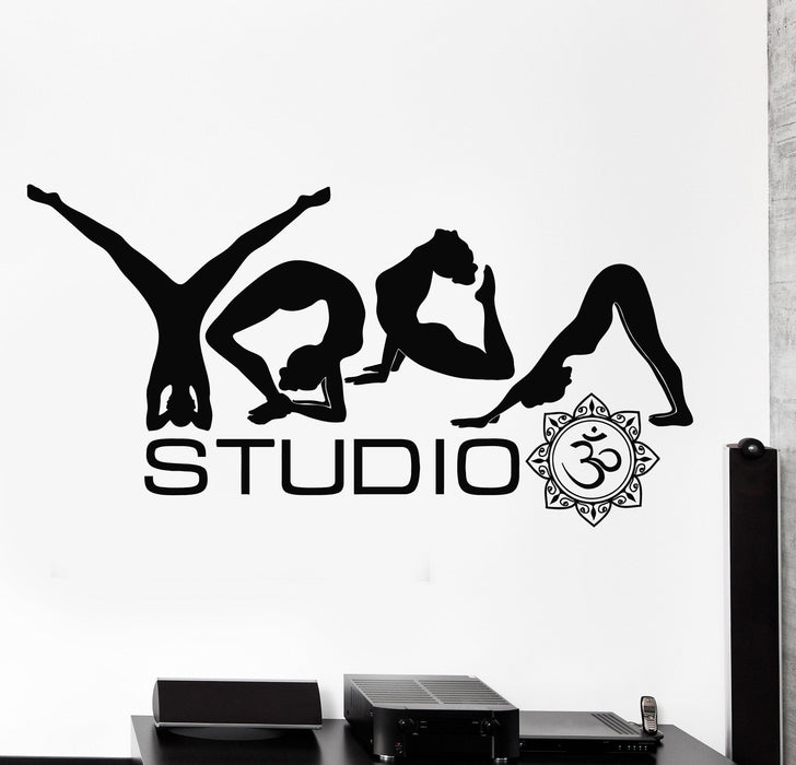 Wall Vinyl Decal Yoga Studio Words Quotes Sport Fitness Home Interior Decor Unique Gift z4357
