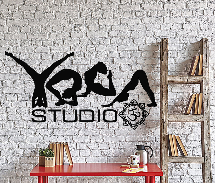 Wall Vinyl Decal Yoga Studio Words Quotes Sport Fitness Home Interior ...