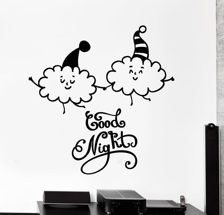 Wall Vinyl Decal Nursery Room Kids Children Two Lovely Cloud Home Decor Unique Gift z4360