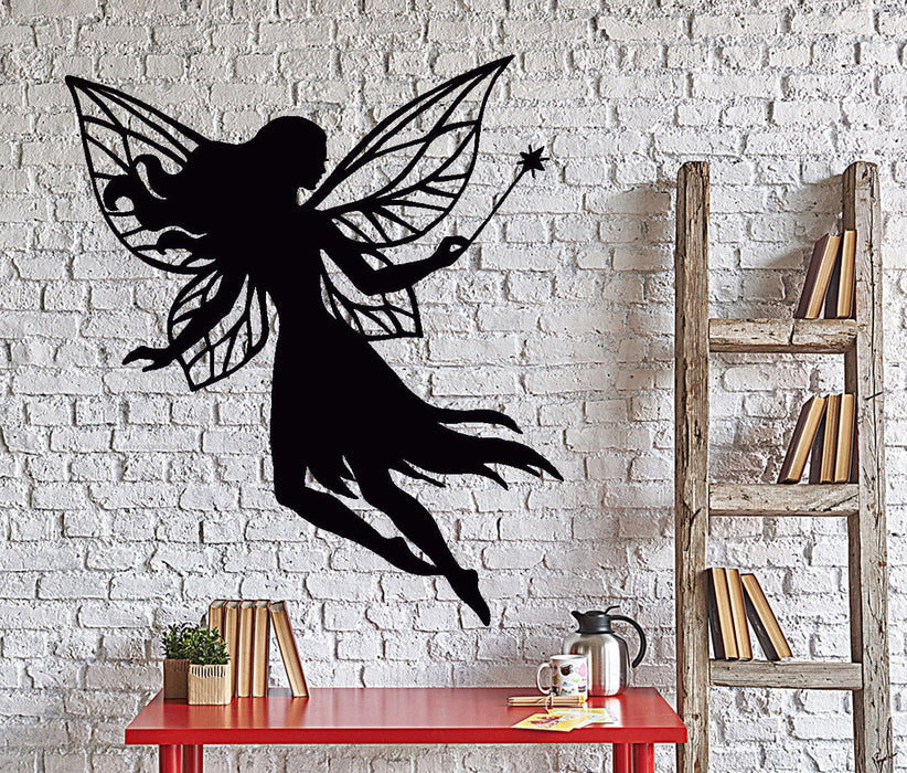 Autocollant mural en vinyle pour enfants, conte de fées volant, décoration d'intérieur pour chambre d'enfant, cadeau unique z4375