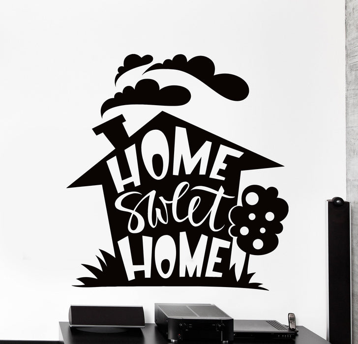 Autocollant mural en vinyle Home Sweet Home Salon Citation Mots Décoration d'intérieur Cadeau unique z4386