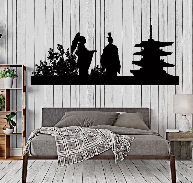 Wall Vinyl Decal Japan Japanese Geisha Oriental Home Interior Decor  Unique Gift z4398