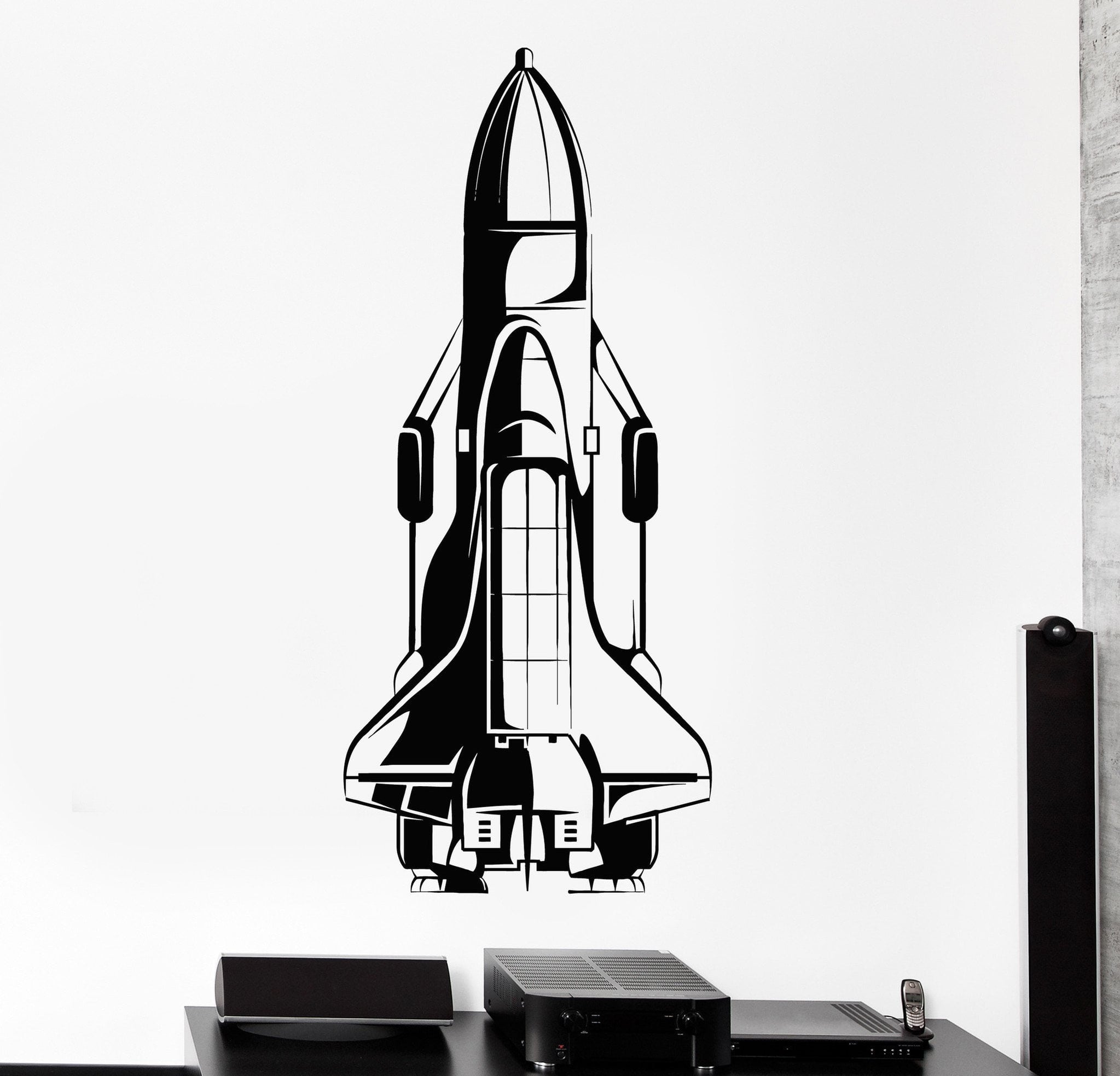 Wall Vinyl Decal Space Shuttle Austronaut Cosmos Big Home Interior Dec
