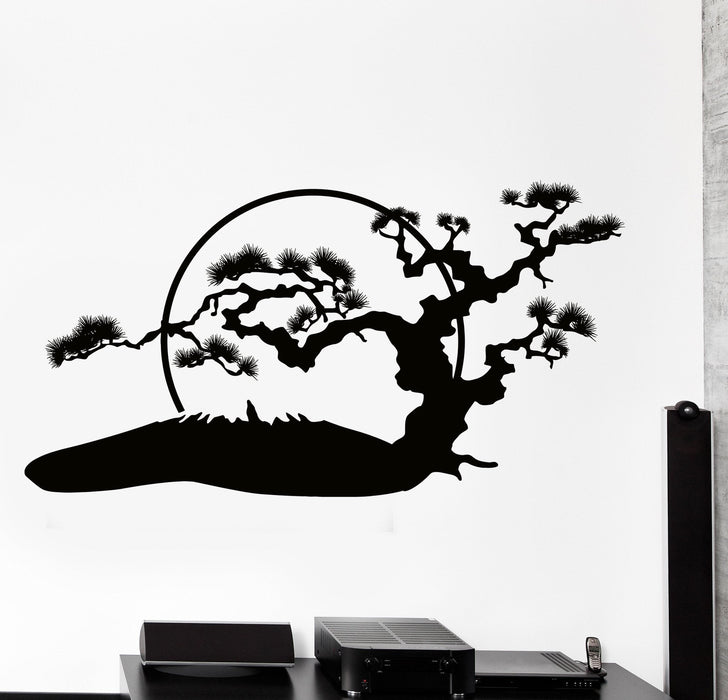 Wall Vinyl Decal Japan Japanese Oriental Sun Nature Home Interior Decor Unique Gift z4436