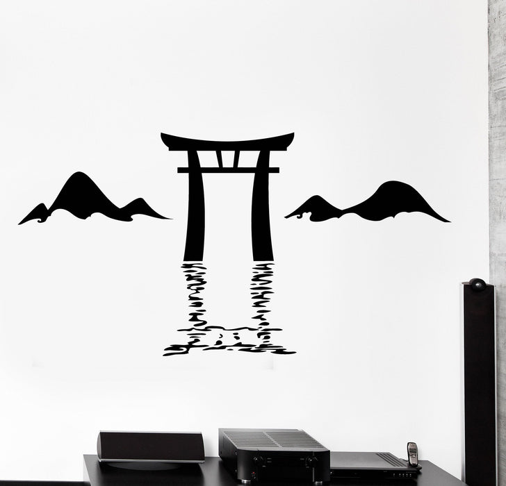 Wall Vinyl Decal Torii Itsukushima Shrine Japan Japanese Gates Home Decor Unique Gift z4437
