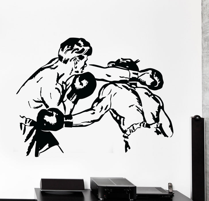 Vinyl Wall Decal Boxing Fighters Sports Fighters Ring Home Big Cozy Decor Unique Gift z4456