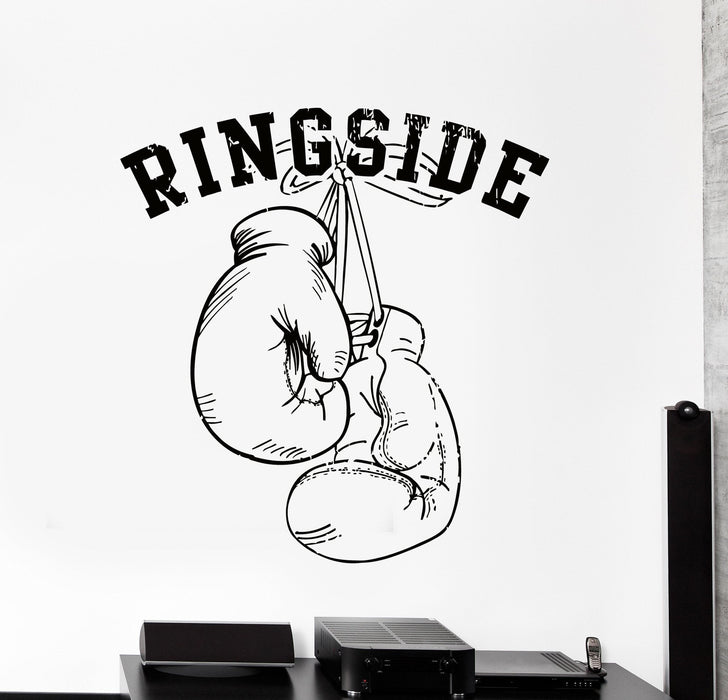 Vinyl Wall Decal Boxing Gloves Fighting Sport Ringside Big Home Decor Unique Gift z4461