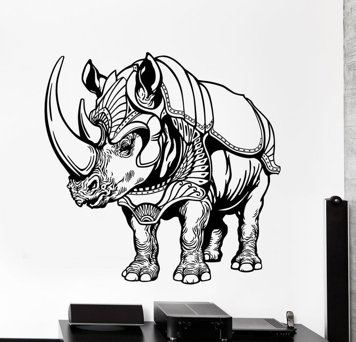 Vinyl Wall Decal Rhino African Animal Fantasy Fairy Tale Home Decor Unique Gift z4471
