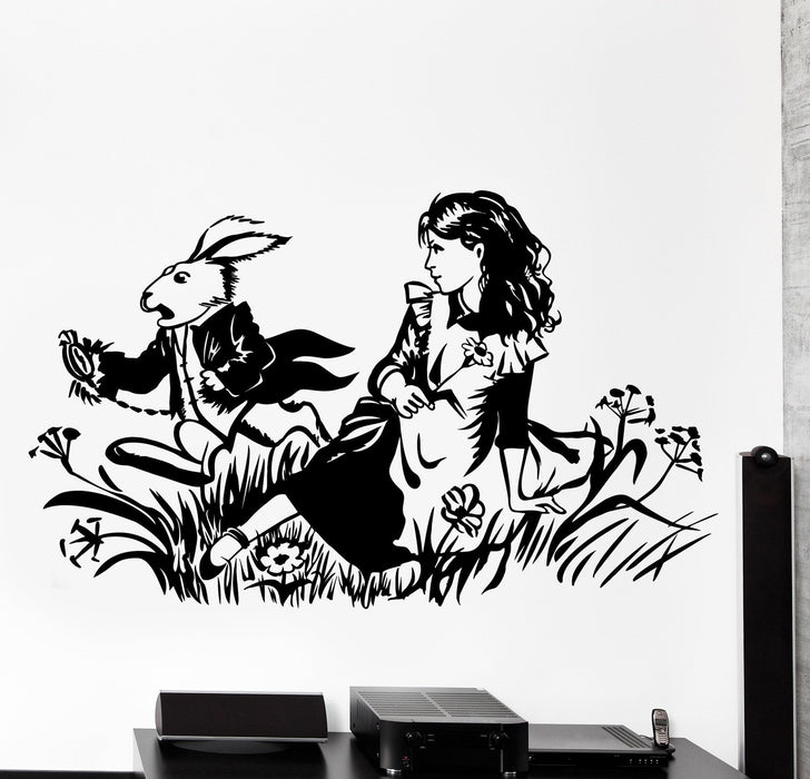 Vinyl Wall Decal Alice Adventures In Wonderland English Classic Home Decor Unique Gift z4487