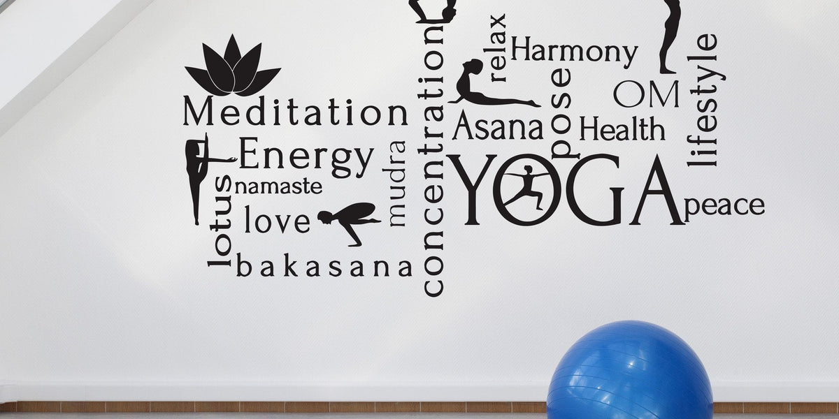 Vinyl Wall Decal Hands Yoga Center Word Stickers Mural Unique Gift (44 —  Wallstickers4you