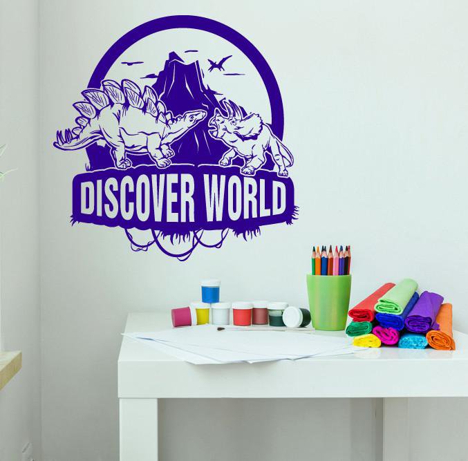 Wall Vinyl Decal Discover World Adventure Fantasy Decor for Kids Room Unique Gift z4512
