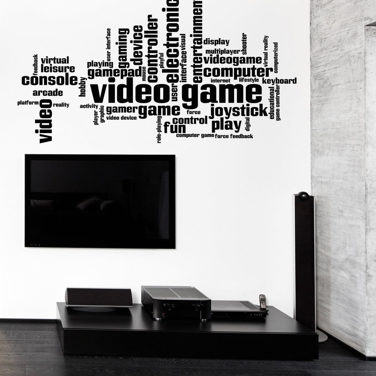 Wall Vinyl Decal Incentive phrases Video Game Play Joystick Computer U ...