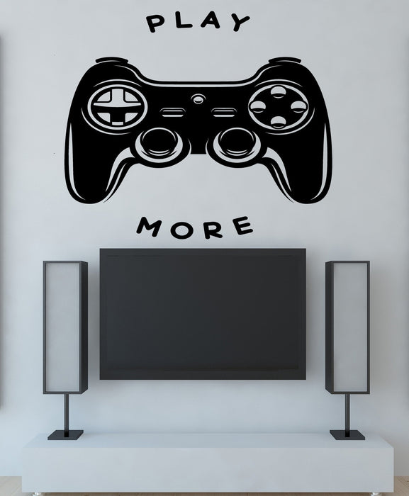 Wall Vinyl Decal Play More Games Interior Play Room Unique Gift z4521