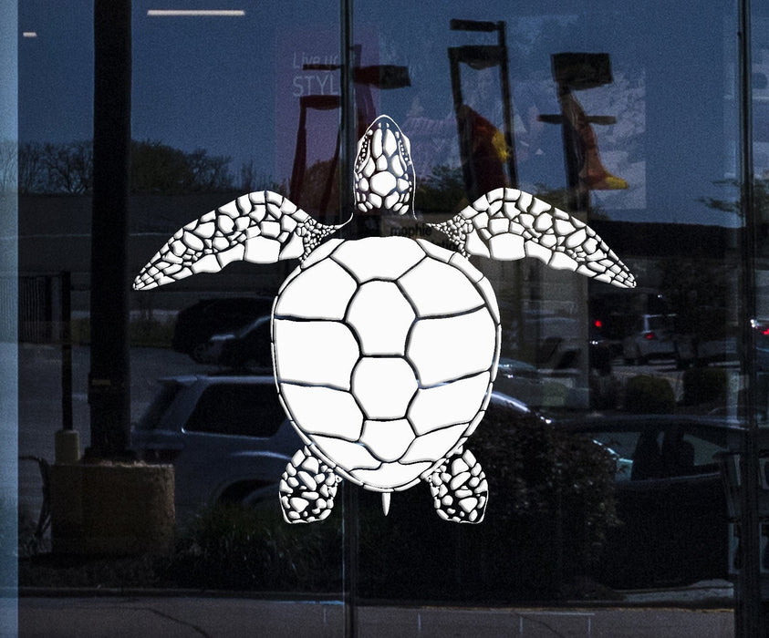 Window and Wall Vinyl Decal Ocean Sea Turtle Home Kids Nautical Decor Unique Gift (z4543w)