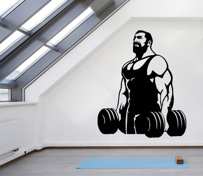 Large Wall Vinyl Decal Bodybuilding Muscles Decor for the Gym Unique Gift (z4551)