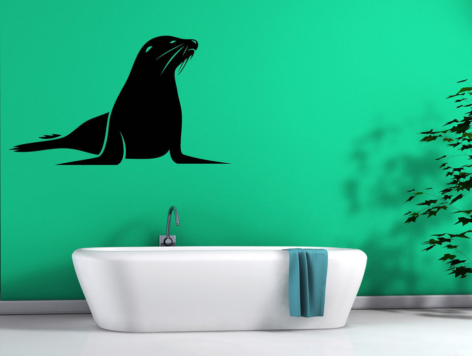 Wall Vinyl Decal Fur Seal Decor For Bathroom Sea Ocean Interior Unique Gift z4563