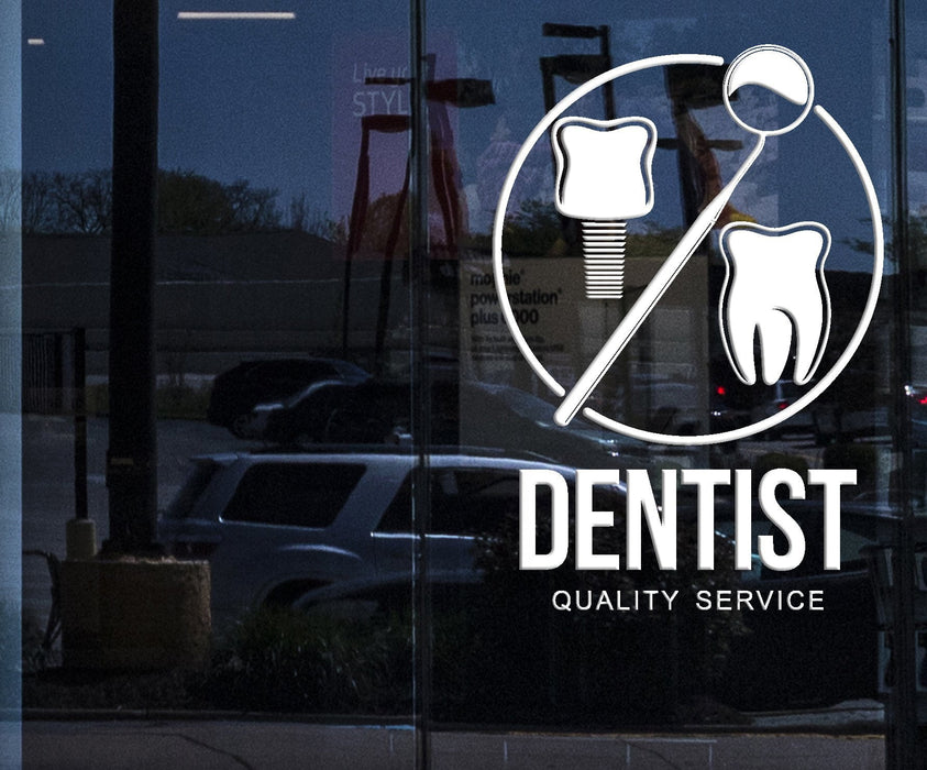 Window Wall Stickers Dentist Service Dental Clinic Poster Stomatology Decor Unique Gift z4565w