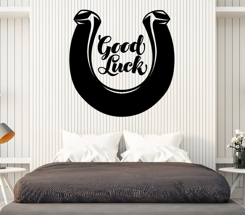 Wall Stickers Vinyl Decal Horseshoe Good Luck Amulet Talisman Unique Gift z4601