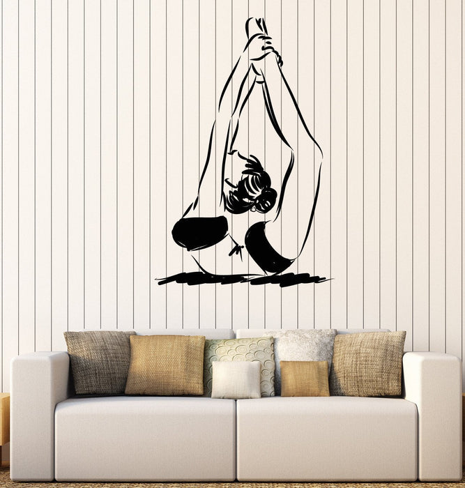 Vinyl Wall Decal Stickers Girl Gymnastics Motion Girl Exercise Unique Gift z4613