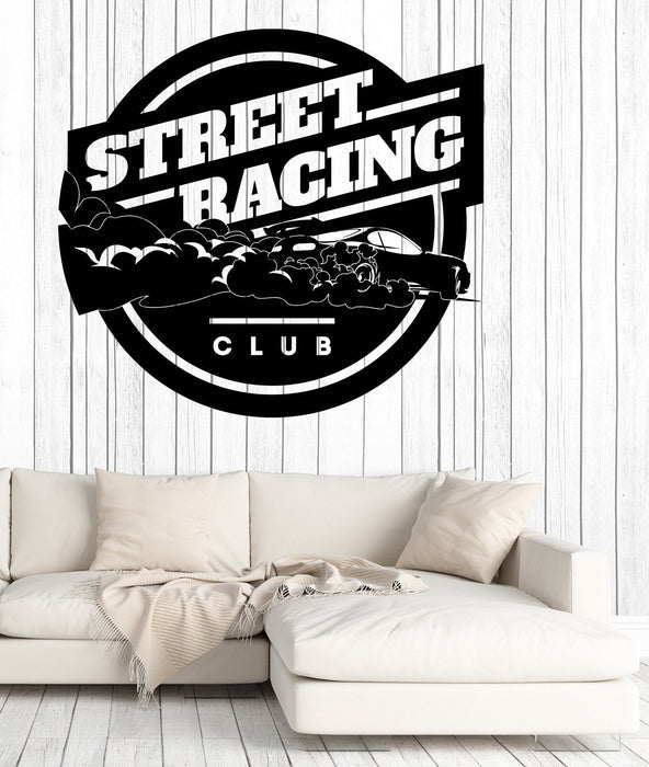 Wall Vinyl Decal Street Racing Rider Extreme Sports Garage Decor Unique Gift z4630
