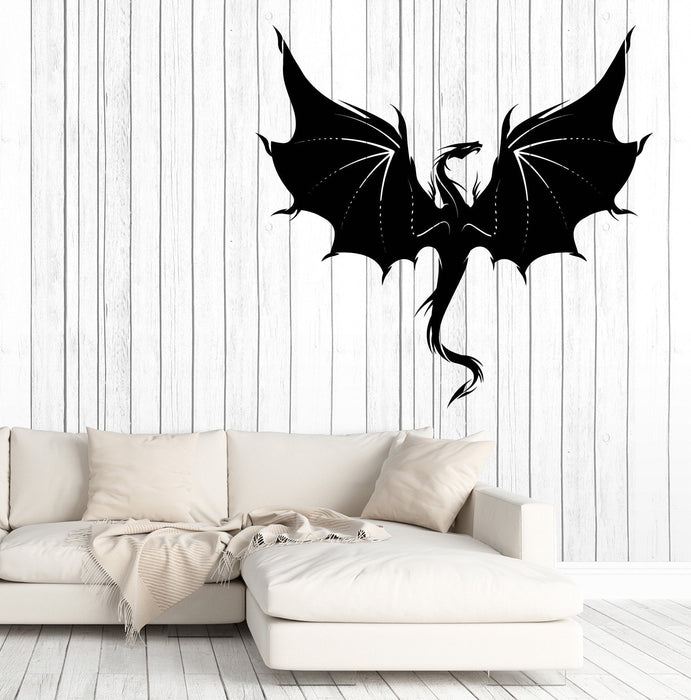 Wall Vinyl Decal Fantasy Chinese Dragon Living Room Decor Unique Gift z4659