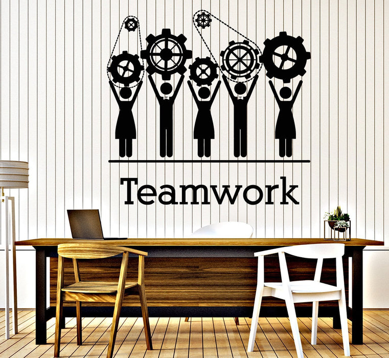 Wall Vinyl Decal Team Business Work Teamwork Office Decor Unique Gift z4703