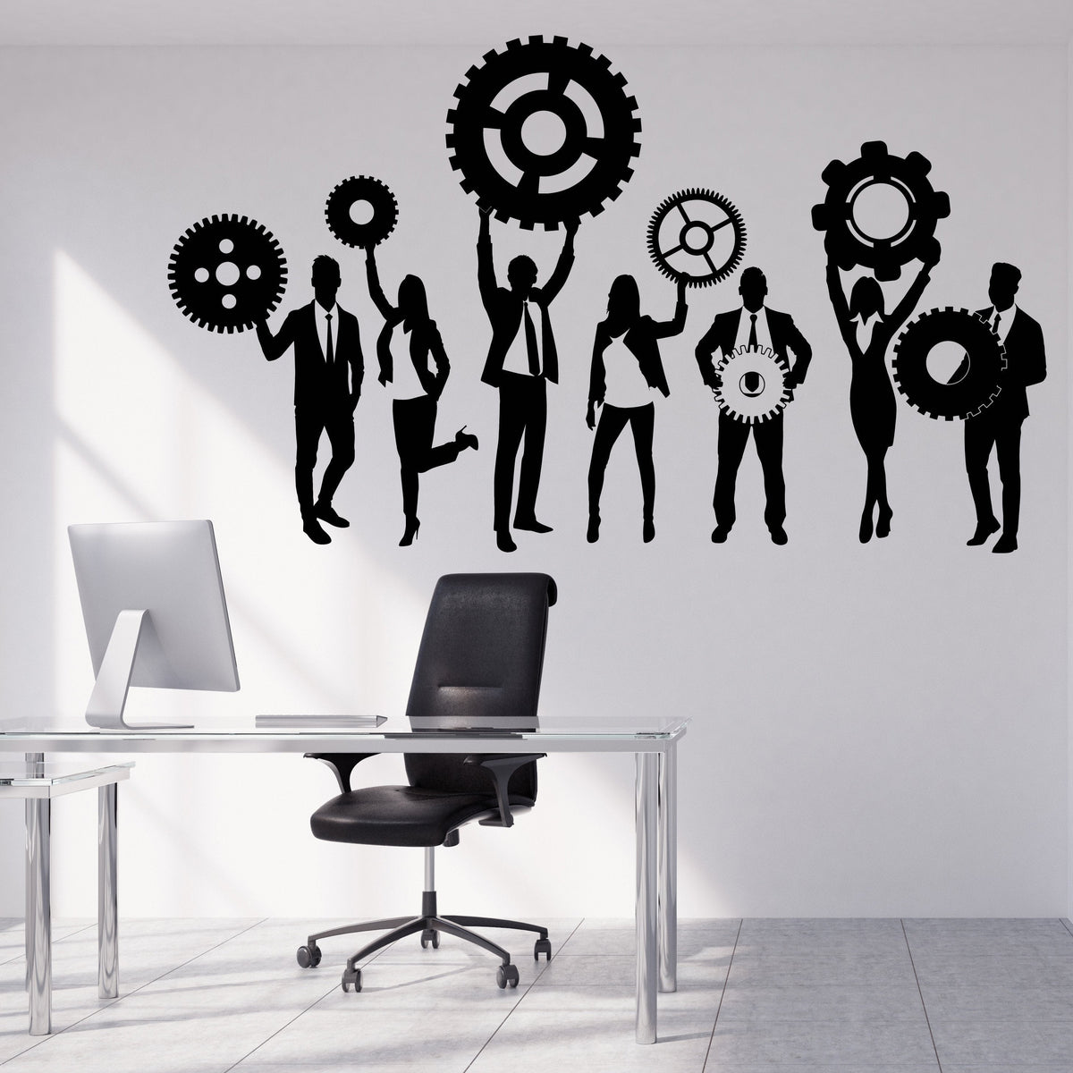 Wall Vinyl Decal Team Business Work Teamwork Office Interior Decor Uni ...