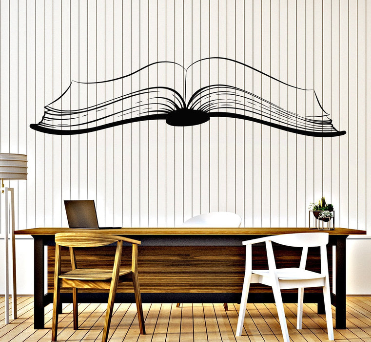 Large Vinyl Decal Wall Sticker Open Book Reading Stories Library decor Unique Gift (z4710)
