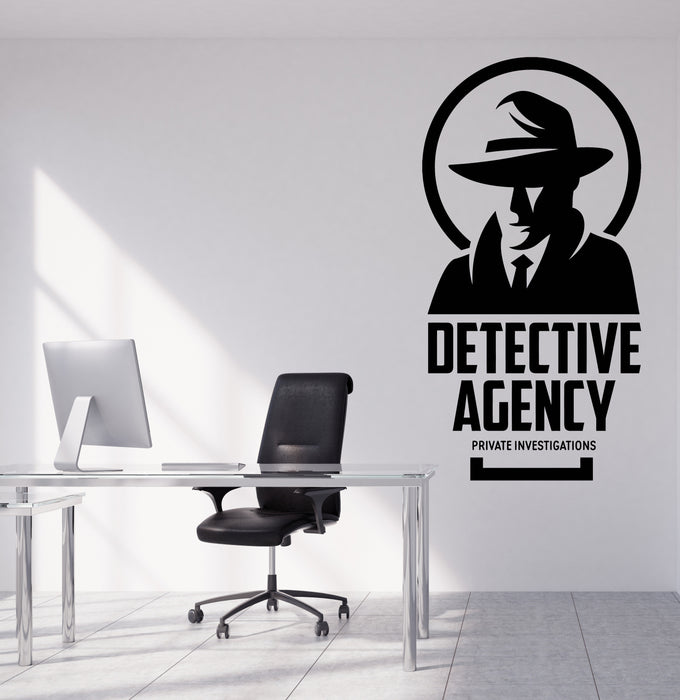 Wall Vinyl Decal Business Detective Agency Office Interior Decor Unique Gift z4723