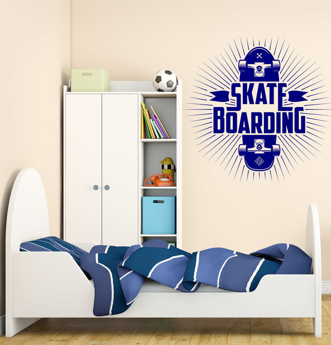 Wall Vinyl Decal Skateboarding Extreme Sports Skateboard Deck  Unique Gift z4735