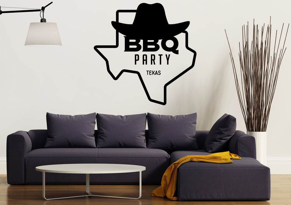 Autocollant mural en vinyle Texas Grill Bar Décor Diner Snack Restaurant Café Cadeau unique z4757