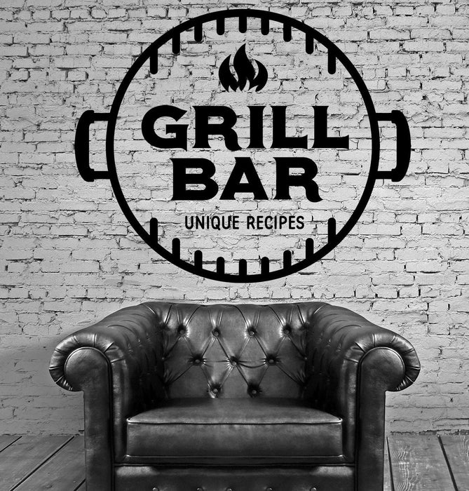 Wall Vinyl Decal Grill Bar Unique Recipce Decor Snack Restaurant Cafe Unique Gift z4759