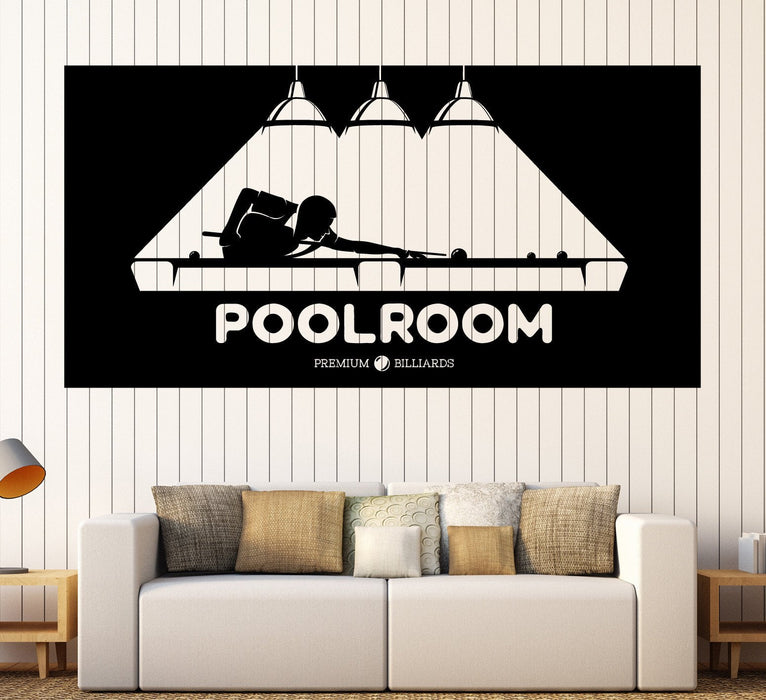 Large Vinyl Decal Wall Sticker Billiards Hobbies Sports Leisure Pool Room Decor Unique Gift z4804