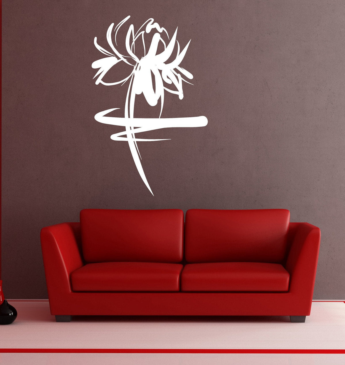 Wall Vinyl Decal Lotus Sacred Flower East Symbol of Buddhism Home Deco ...