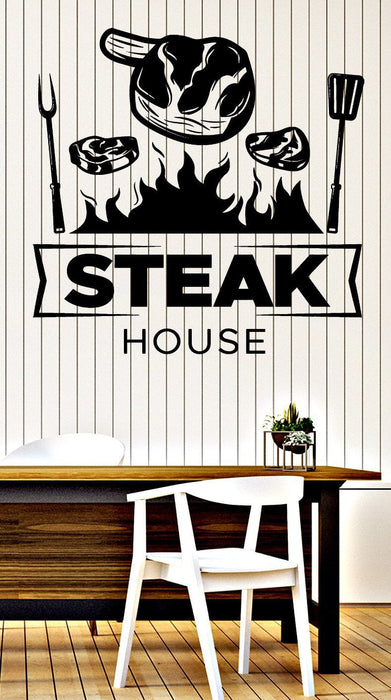 Large Wall Vinyl Decal Restaurant Signboard Steak House Interior Decor Unique Gift z4848