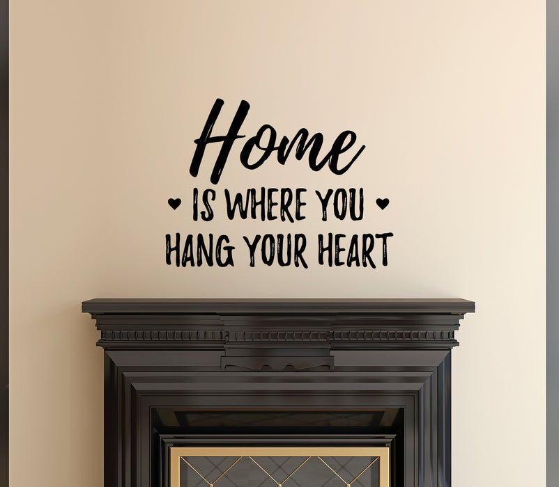 Wall Vinyl Decal Home Where Your Heart Inspirational Decor z4921