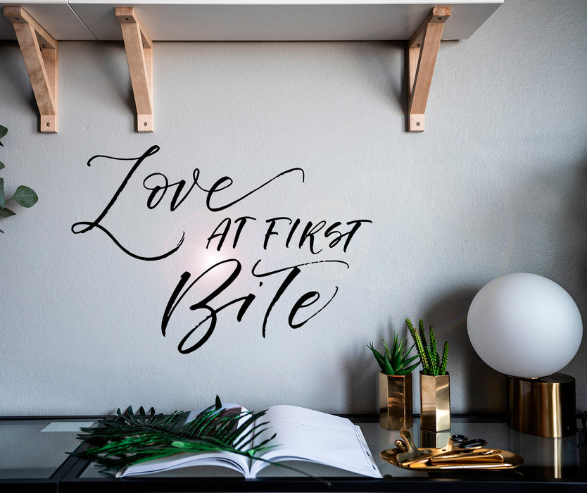 Wall Decal Love Romantic Quote Letter Love At First Bite z4930