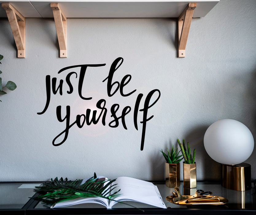 Wall Decal Quote Just Be Yourself Letter Quote Motivational z4932