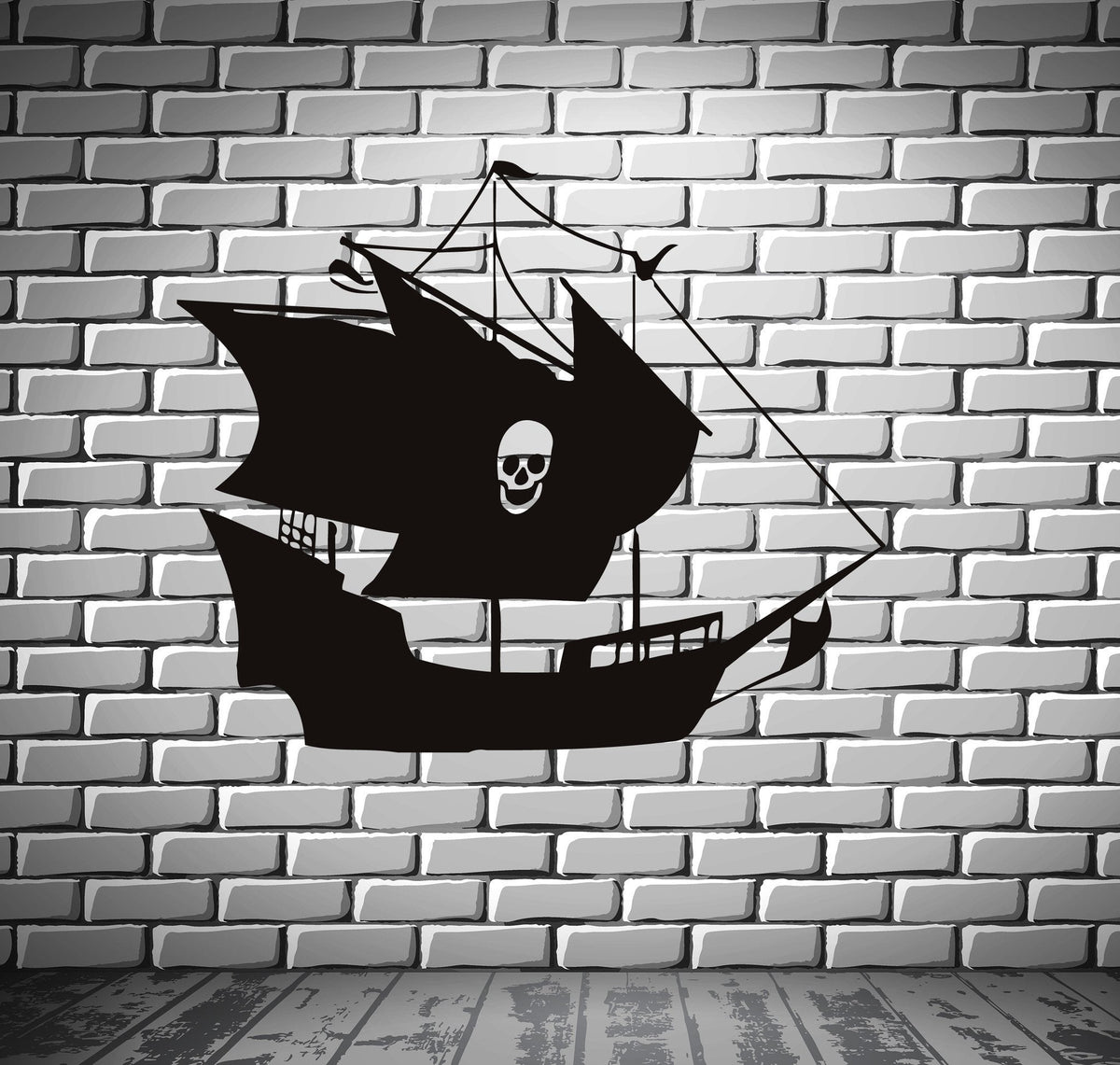 Ship Yacht Boat Pirate See Ocean Marine Mural Wall Art Decor Vinyl Sti ...