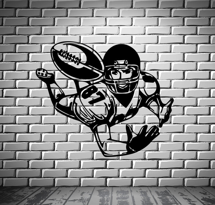 Football Wide Receiver Quarterback Super Bowl Wall MURAL Vinyl Art Stickers Unique Gift z843