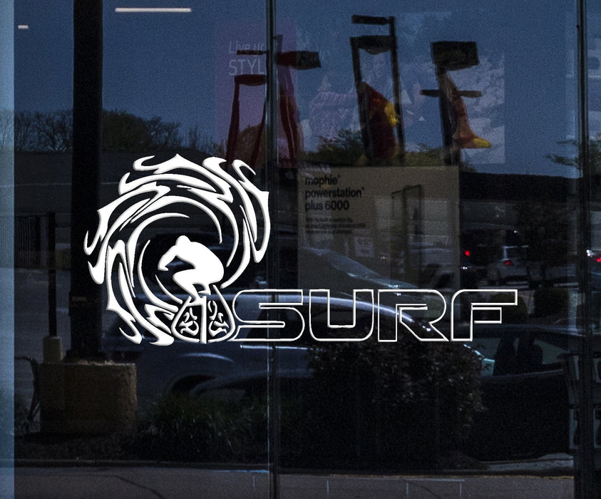 Window Graphic Wall Vinyl Decal Surfing Extreme Sport Ocean Unique Gift (z816w)