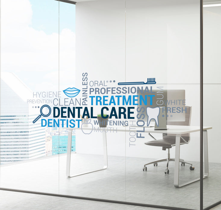 Wall Decal Dental Care Office Dentist Tooth Business Interior zc017